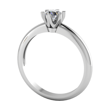 Anillo de Compromiso Solitario con Diamante Redondo Modelo Mackenzie DIAMANTE CRECIDO EN LABORATORIO