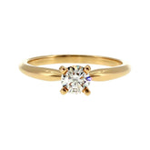 Anillo "Lena" oro amarillo 14K, diamante lg 0.38ct H&A IGI