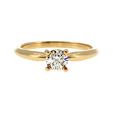 Anillo "Lena" oro amarillo 14K, diamante lg 0.38ct H&A IGI