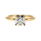 Anillo "Nilo" oro amarillo 14K, diamante lg 1.08ct H&A IGI