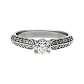 Anillo "Sena" oro blanco 14K, diamante lg 0.31ct H&A IGI