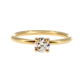 Anillo "Nilo" oro amarillo 14K, diamante lg 0.34ct IGI