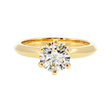 Anillo "Amur" oro amarillo 14K, diamante lg 1.00CT IGI