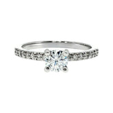 Anillo "Nilo L" oro blanco 14K, diamante lg 0.33ct