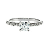 Anillo "Nilo L" oro blanco 14K, diamante lg 0.33ct