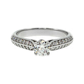 Anillo "Sena" oro blanco 14K, diamante lg 0.32ct H&A IGI