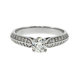 Anillo "Sena" oro blanco 14K, diamante lg 0.32ct H&A IGI