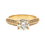 Anillo "Sena" oro amarillo 14K, diamante lg 1.03ct IGI