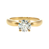 Anillo "Río" oro amarillo 14K, diamante lg 1.00CT IGI