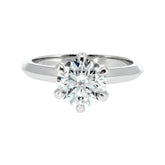Anillo "Amur" oro blanco 14K, diamante lg 1.45ct IGI