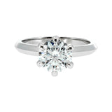 Anillo "Amur" oro blanco 14K, diamante lg 1.45ct IGI