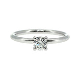 Anillo "Nilo" oro blanco 14K, diamante nat 0.33ct