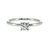Anillo "Nilo" oro blanco 14K, diamante nat 0.33ct