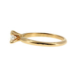 Anillo "Lena" oro amarillo 14K, diamante lg 0.38ct H&A IGI