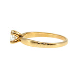 Anillo "Río" oro amarillo 14K, diamante lg 0.38ct H&A IGI