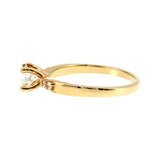 Anillo "Río L" oro amarillo 14K, diamante lg 0.43ct H&A IGI
