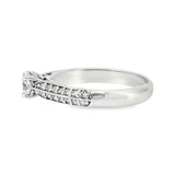 Anillo "Sena" oro blanco 14K, diamante lg 0.31ct H&A IGI