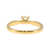 Anillo "Río" oro amarillo 14K, diamante lg 0.38ct H&A IGI