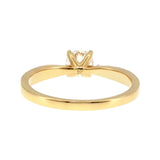 Anillo "Río L" oro amarillo 14K, diamante lg 0.43ct H&A IGI