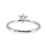 Anillo "Nilo 6" oro blanco 14K, diamante lg 0.51ct H&A IGI