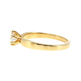 Anillo "Río 6 uñas" de oro amarillo 14K, diamante lg 0.50ct H&A IGI
