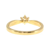 Anillo "Río 6 uñas" de oro amarillo 14K, diamante lg 0.50ct H&A IGI
