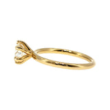 Anillo "Nilo 6 uñas" oro amarillo 14K, diamante lg 1.01ct IGI