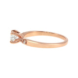 Anillo "Río L" oro rosa 14K, diamante lg 0.36ct