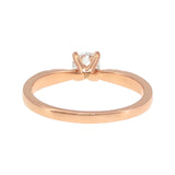 Anillo "Río L" oro rosa 14K, diamante lg 0.36ct