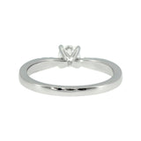 Anillo "Río L" oro blanco 14K, diamante lg 0.41ct H&A IGI