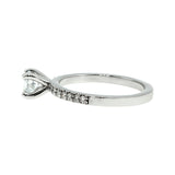 Anillo "Nilo L" oro blanco 14K, diamante lg 0.33ct
