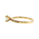 Anillo "Nilo L" oro amarillo 14K, diamante lg bluish 0.48ct
