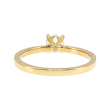 Anillo "Nilo L" oro amarillo 14K, diamante lg bluish 0.48ct