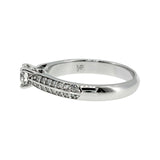 Anillo "Sena" oro blanco 14K, diamante lg 0.32ct H&A IGI