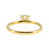 Anillo "Nilo" oro amarillo 14K, diamante lg 1.00ct Bluish