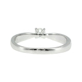 Anillo "Río" oro blanco 14K, diamante lg 0.24ct Bluish