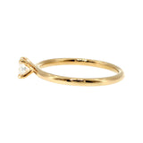 Anillo "Nilo" oro amarillo 14K, diamante lg 0.31ct H&A IGI
