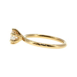 Anillo "Nilo 6 uñas" oro amarillo 14K, diamante lg 0.70ct H&A IGI