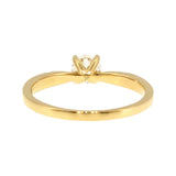 Anillo "Río L" oro amarillo 14K, diamante lg 0.41ct H&A IGI
