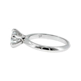 Anillo "Amur" oro blanco 14K, diamante lg 1.45ct IGI