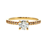 Anillo "Nilo L" oro amarillo 14K, diamante lg bluish 0.48ct