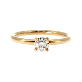 Anillo "Nilo" oro amarillo 14K, diamante lg 0.31ct H&A IGI