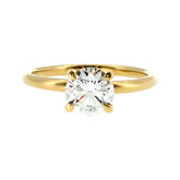 Anillo "Nilo" oro amarillo 14K, diamante lg 1.00ct Bluish