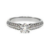 Anillo "Sena" oro blanco 14K, diamante lg 0.32ct H&A IGI