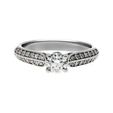Anillo "Sena" oro blanco 14K, diamante lg 0.31ct H&A IGI