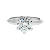 Anillo "Amur" oro blanco 14K, diamante lg 1.45ct IGI