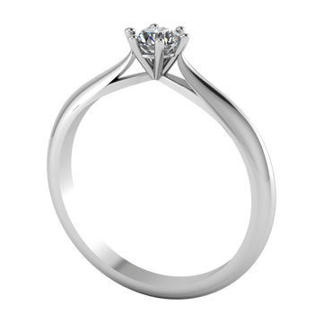 Anillo de Compromiso Solitario con Diamante Redondo Modelo Congo DIAMANTE CRECIDO EN LABORATORIO