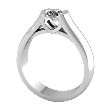 Anillo de Compromiso Solitario con Diamante Redondo Modelo Niger DIAMANTE CRECIDO EN LABORATORIO