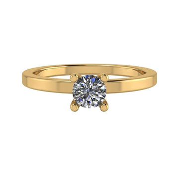 Anillo 14k oro amarillo tipo Nilo cuadrado 0.32 cts H&A - MYP Joyeros