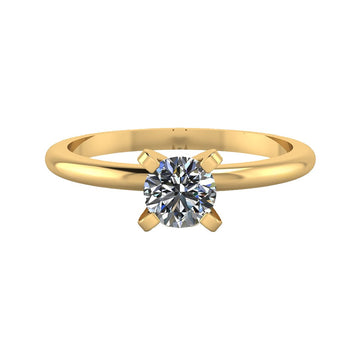Anillo 14k oro amarillo tipo Nilo redondo 0.32 ct H&A - MYP Joyeros